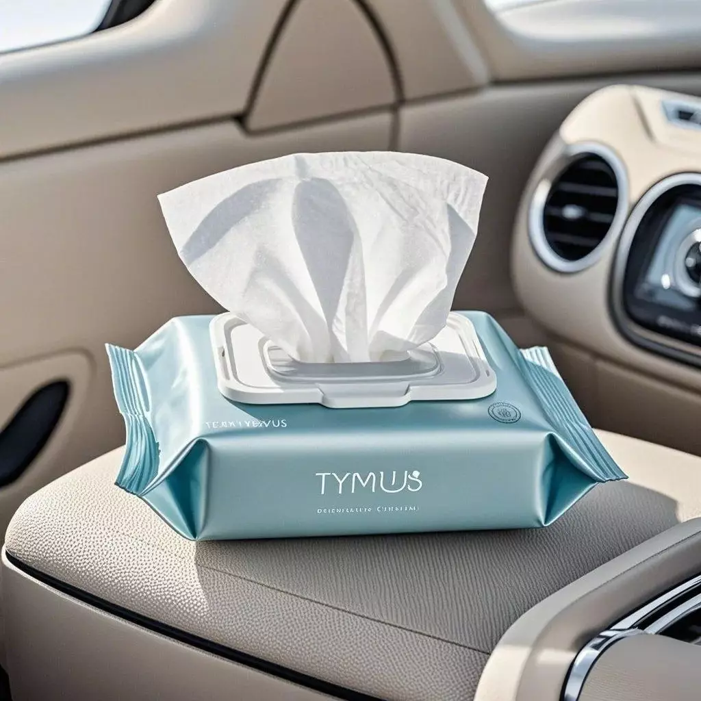 Tymus mokré ubrousky pro auto automobilu